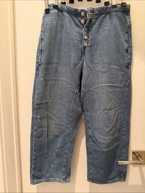 We The Free Light Blue Boyfriend Button-Fly Jeans